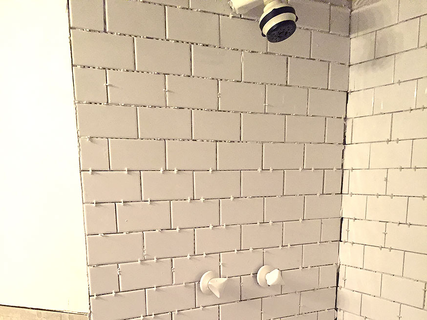 shower renovation new tile installed
