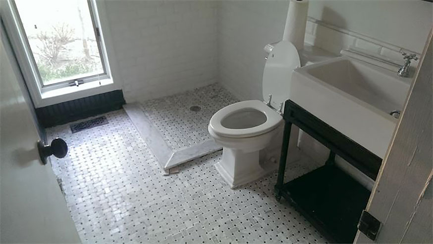 bathroom tile installation