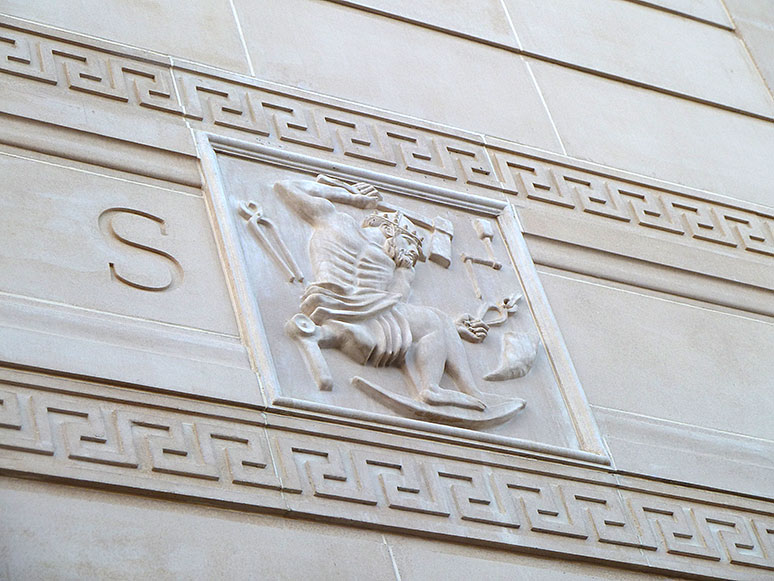 building facade closeup detail