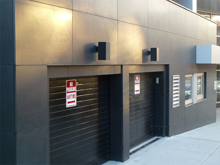 commercial building facade stonework