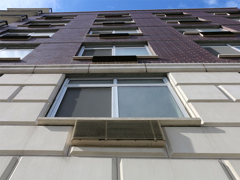 detail stonework on building facade