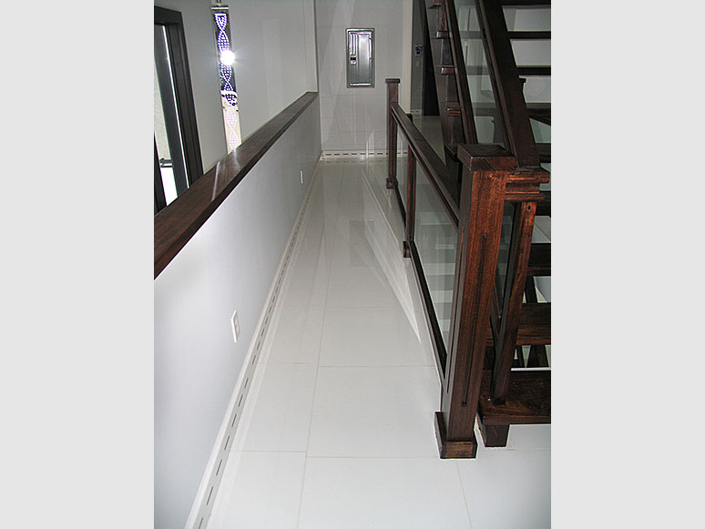 hallway floor of ceramic tile