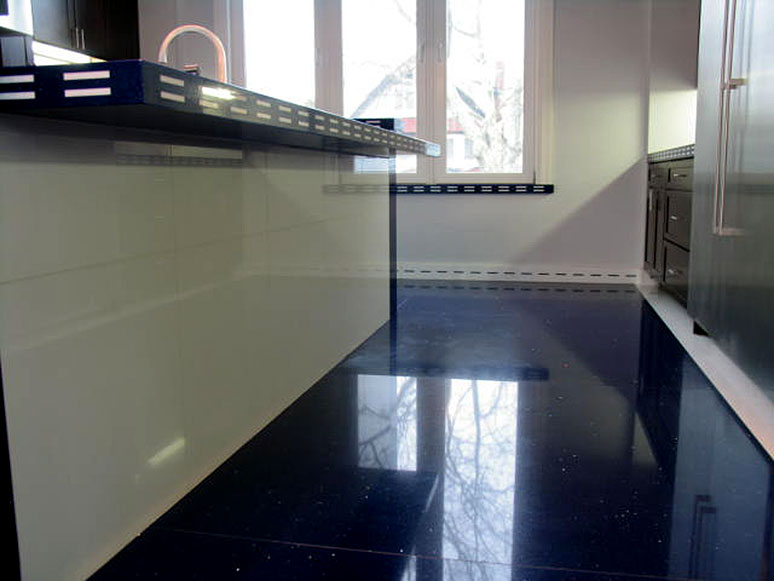 kitchen with marble floor