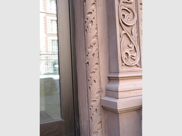 stonework restored at building entrance