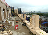 stone balustrade installation