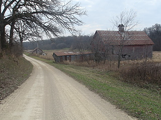 Old Barn and Country Road