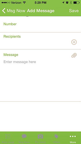 communicavi app message now screen